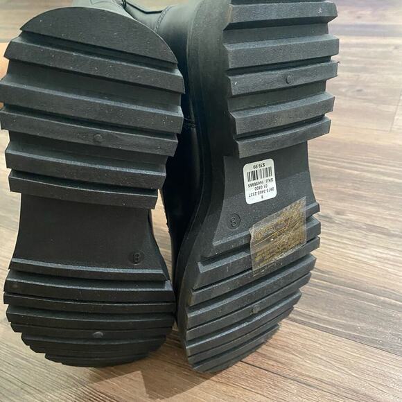 Charlotte Russe sz 7 black lace up‎ platform ankle boots NWT - Picture 6 of 6